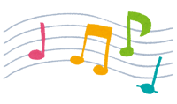 館内には音楽が流れています